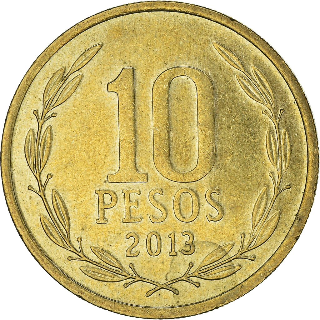 Moeda, Chile, 10 Pesos, 2013