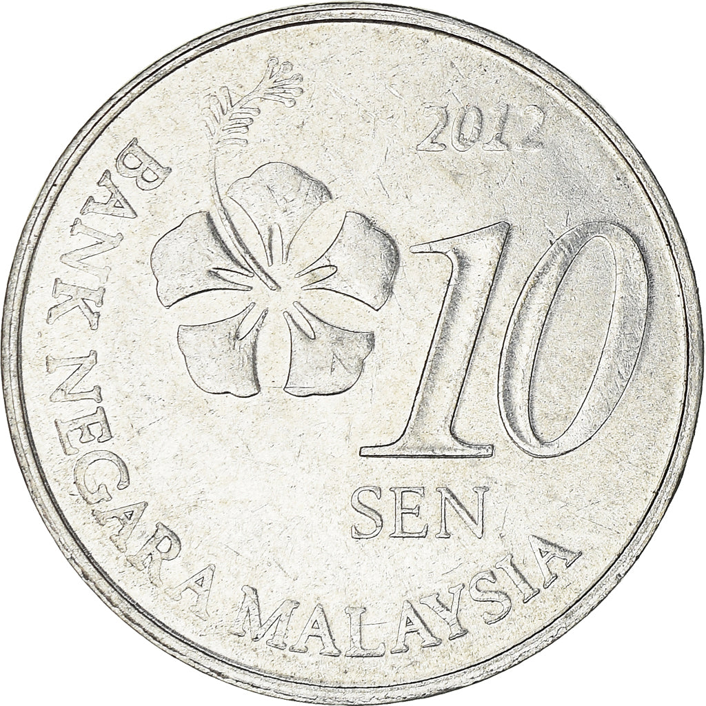 Coin, Malaysia, 10 Sen, 2012