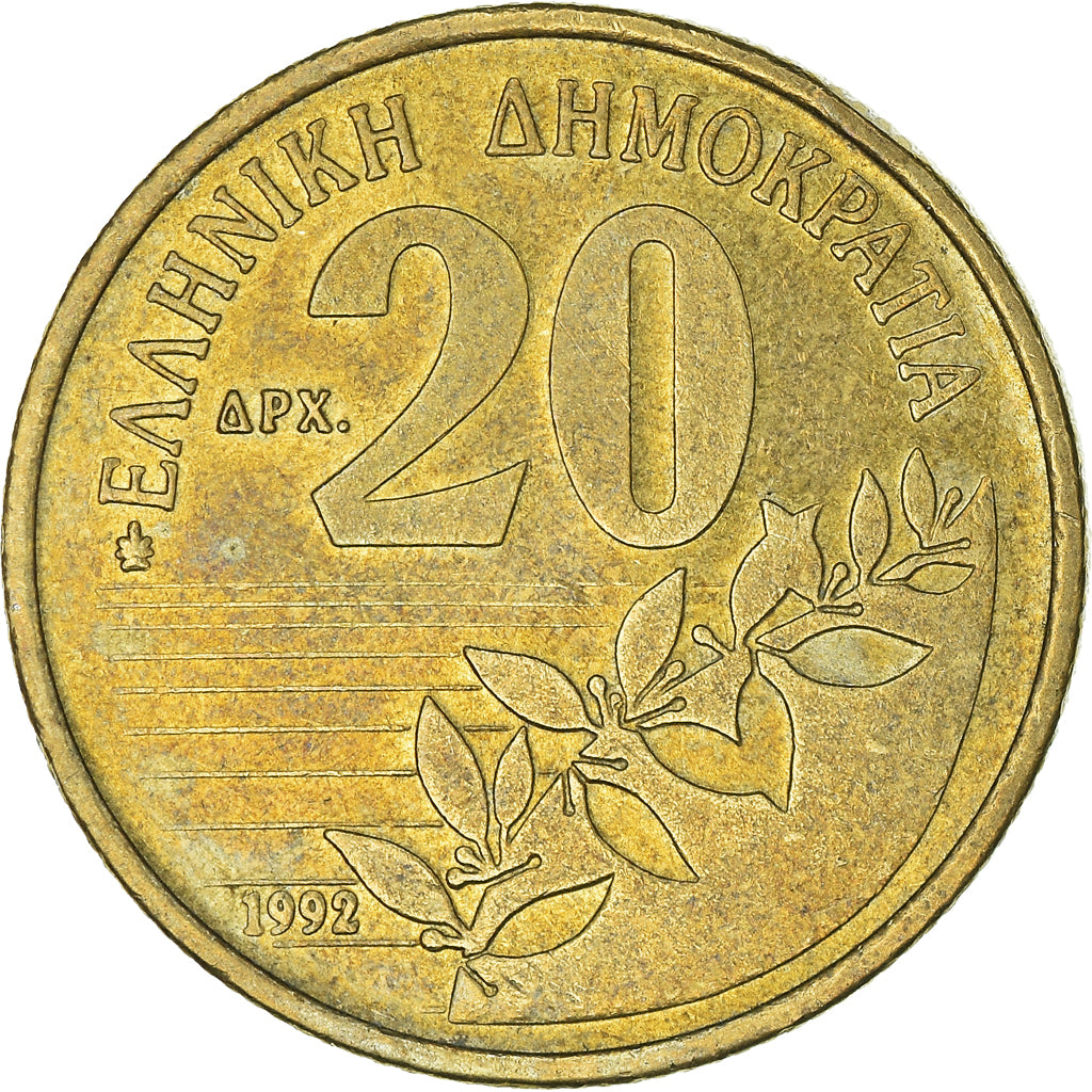 Coin, Greece, 20 Drachmes, 1992