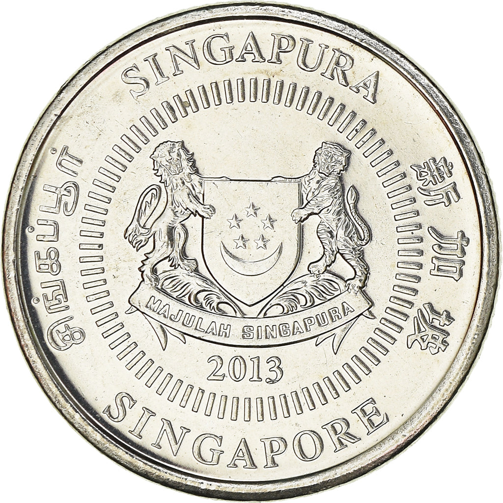Moeda, Singapura, 10 Cents, 2013