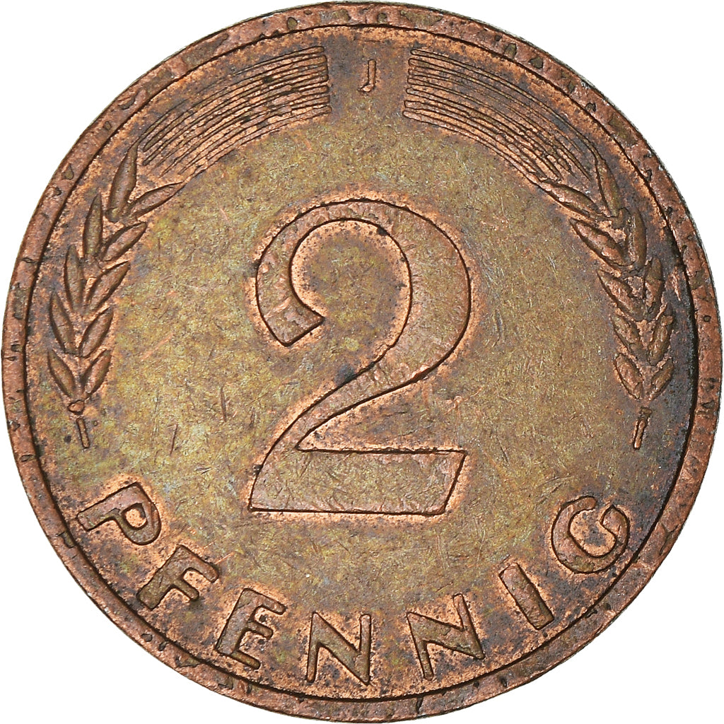 Moneda, ALEMANIA - REPÚBLICA FEDERAL, 2 Pfennig, 1962