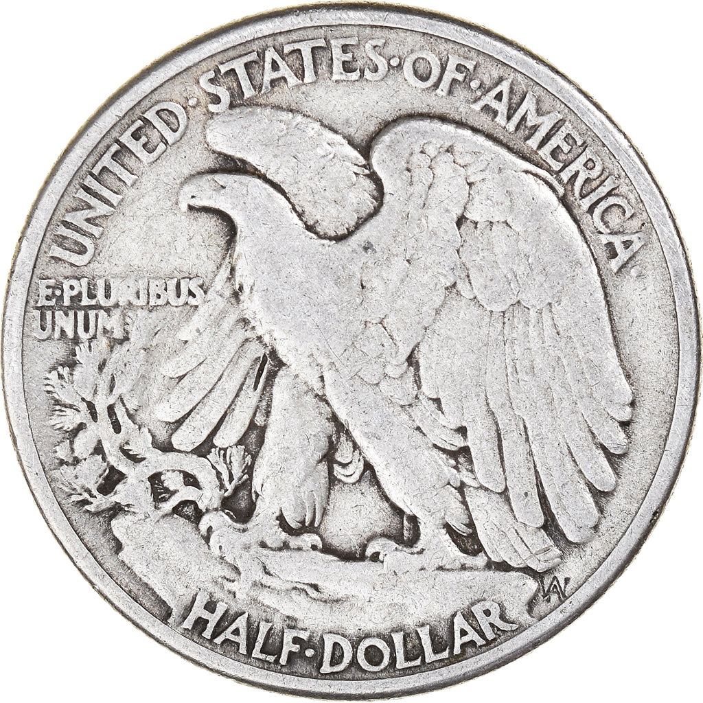 Coin, United States, Walking Liberty Half Dollar, Half Dollar, 1945, U.S. Mint