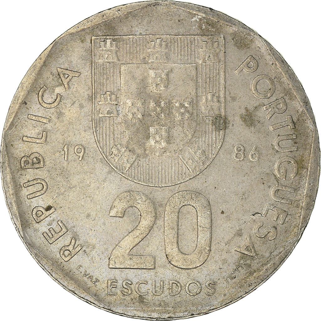 Moeda, Portugal, 20 Escudos, 1986