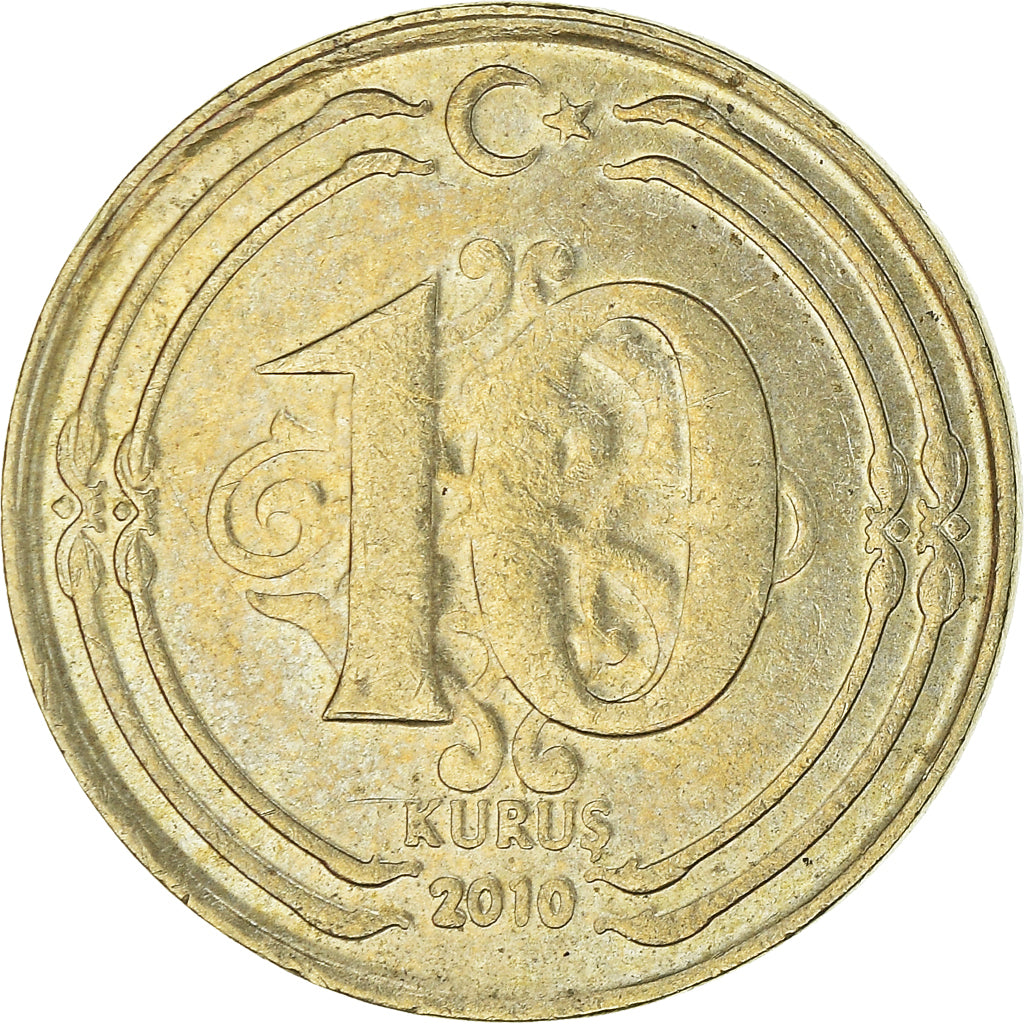 Coin, Turkey, 10 Kurus, 2010