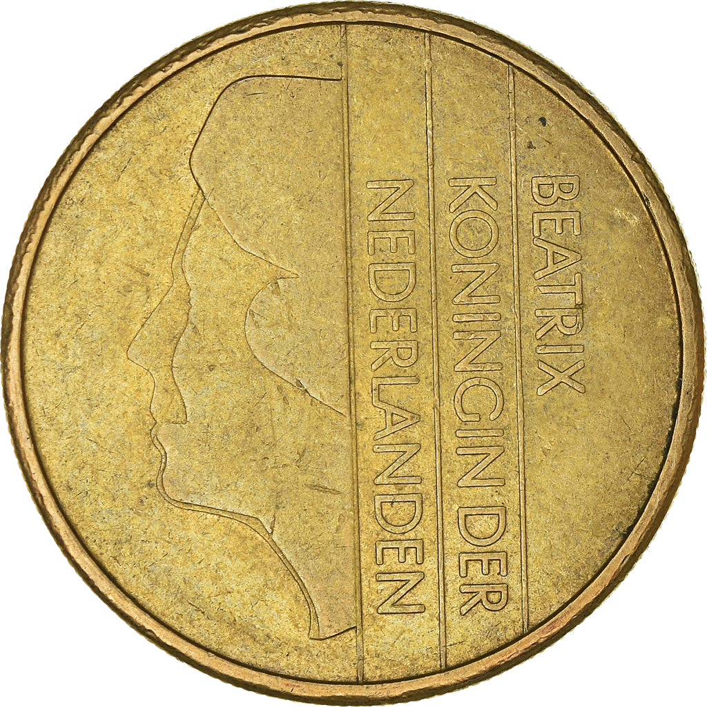 Moeda, Países Baixos, 5 Gulden, 1989