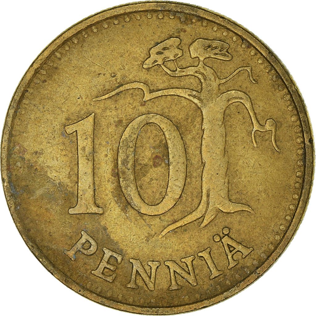 Moneta, Finlandia, 10 Pennia, 1963