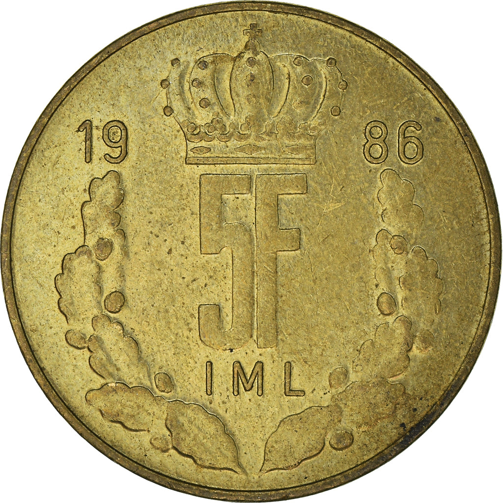 Coin, Luxembourg, 5 Francs, 1986