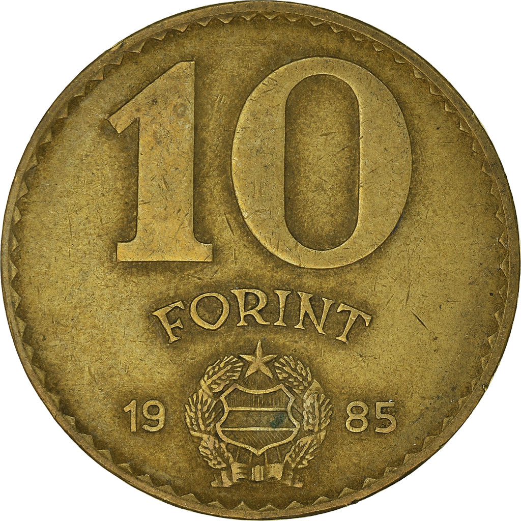 Moeda, Hungria, 10 Forint, 1985