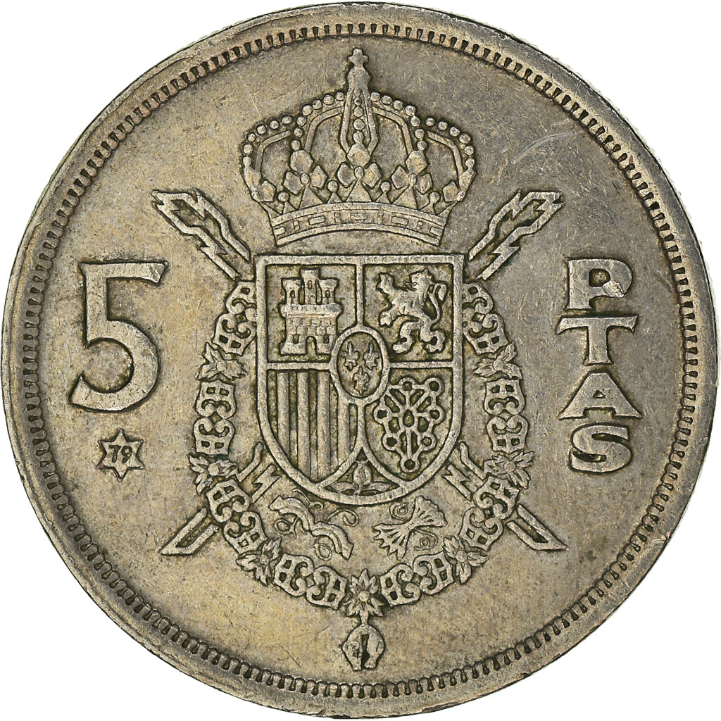Moeda, Espanha, 5 Pesetas, 1975 (79)