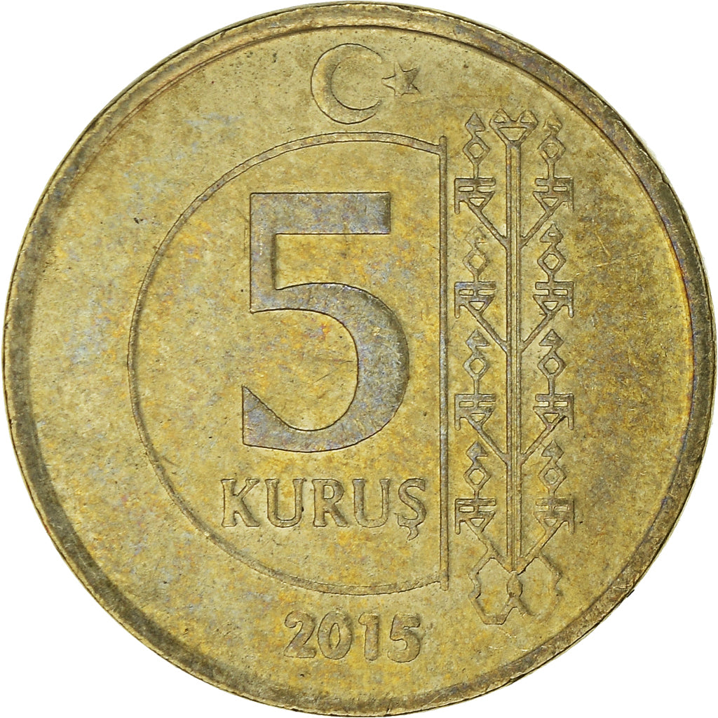 Moeda, Turquia, 5 Kurus, 2015