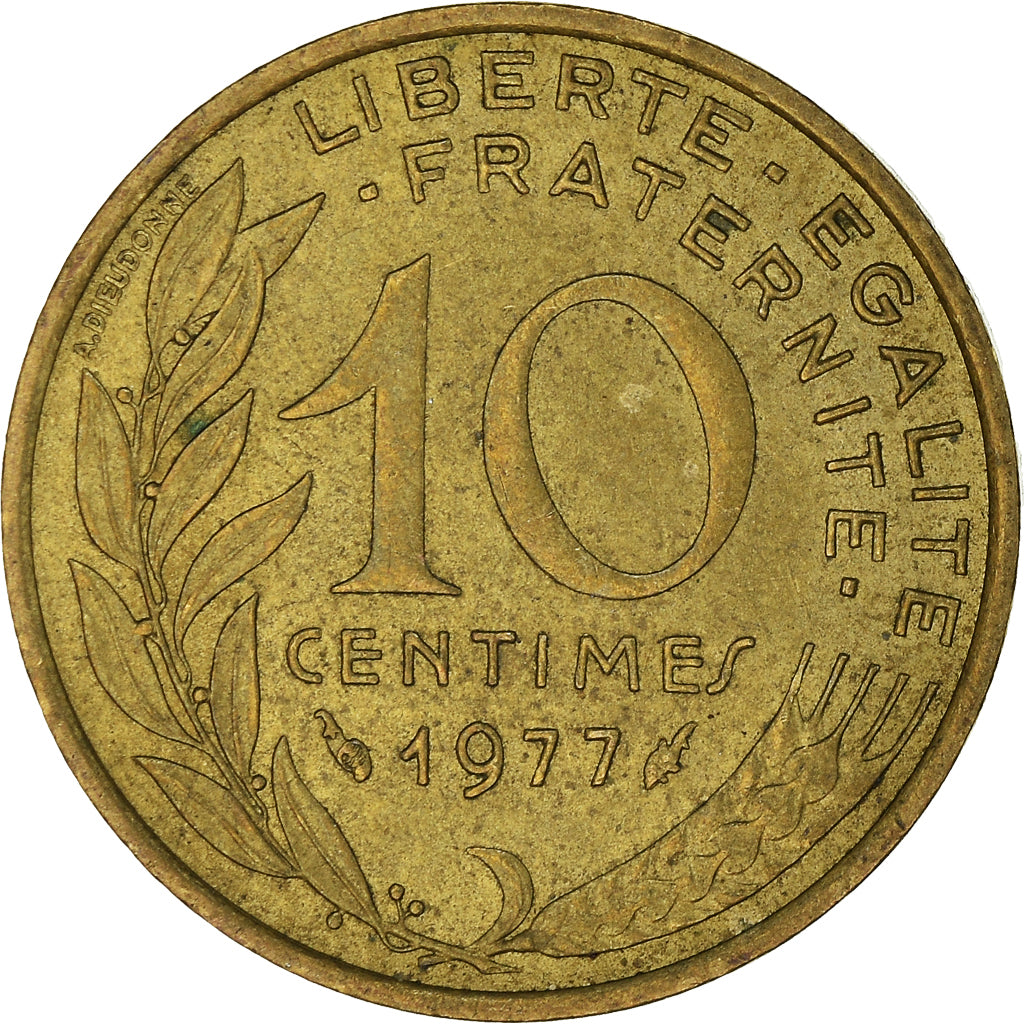 Coin, France, 10 Centimes, 1977