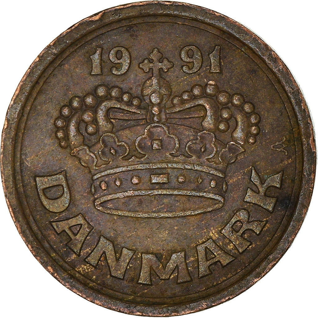 Munten, Denemarken, 25 Öre, 1991