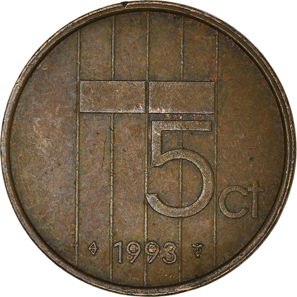 Moneda, Países Bajos, 5 Cents, 1993