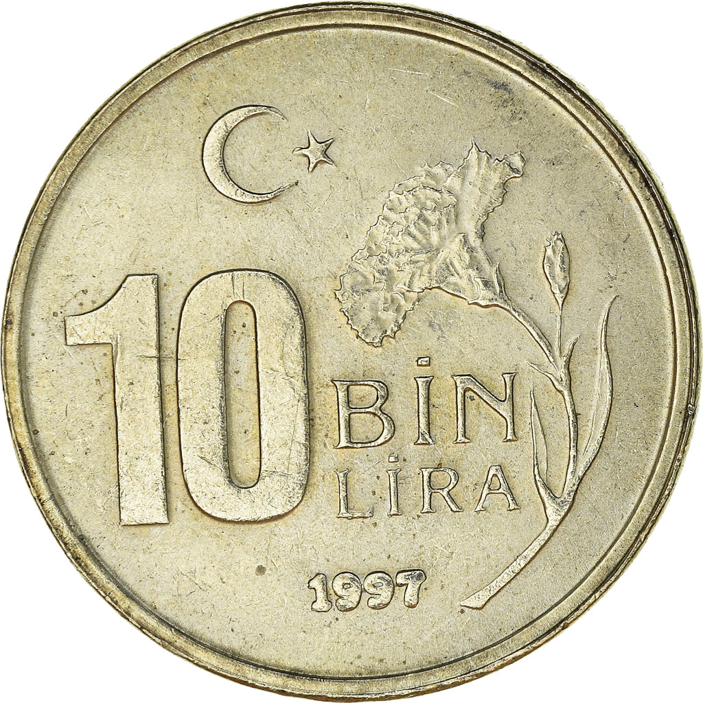 Munten, Turkije, 10000 Lira, 10 Bin Lira, 1997