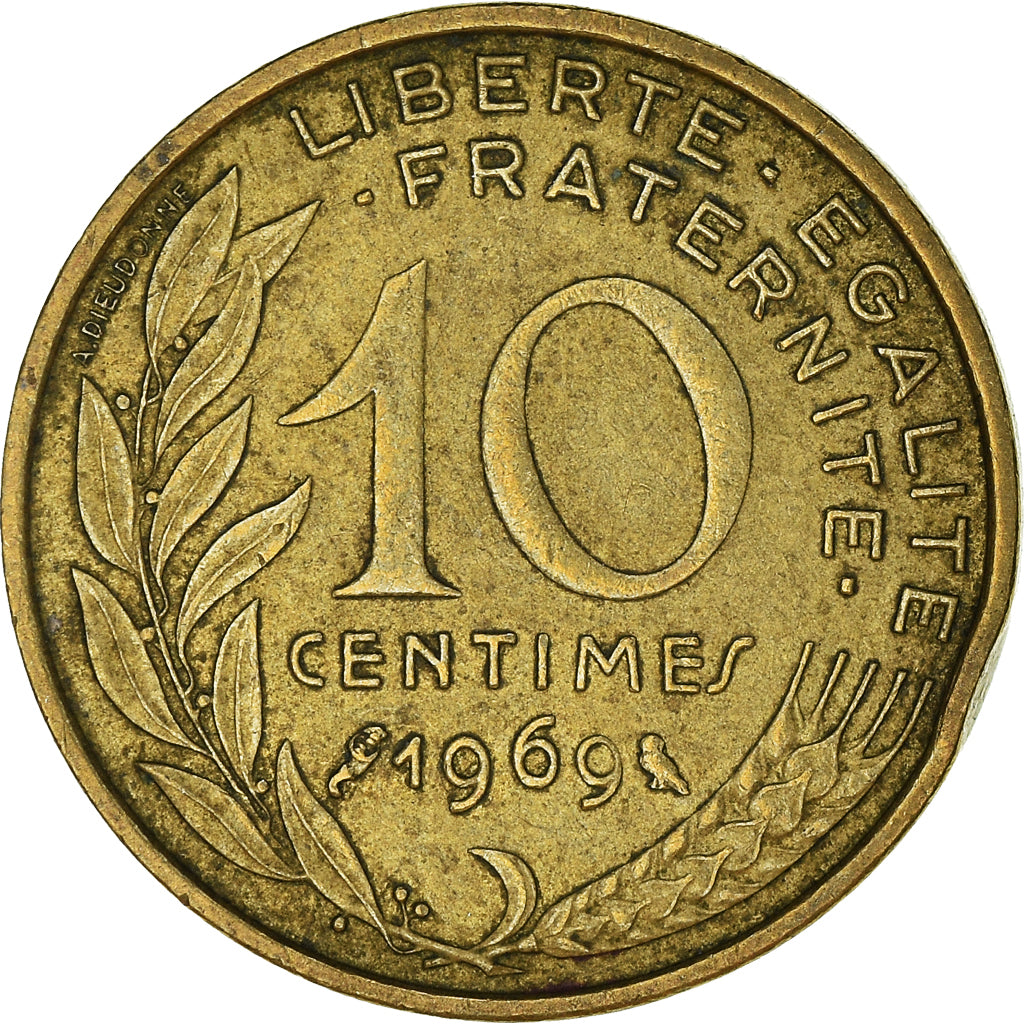 Coin, France, 10 Centimes, 1969