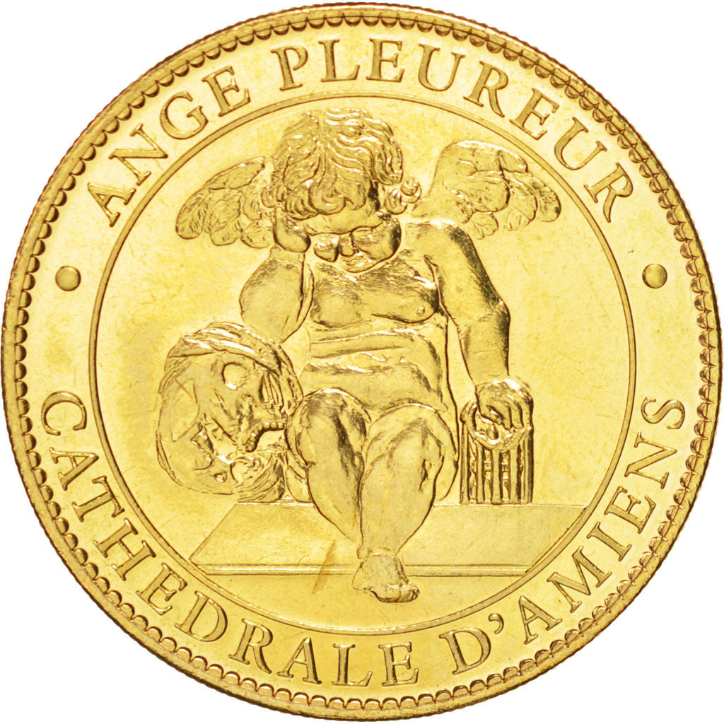 Francia, Token, Tourist Token, Ange Pleureur, Cathédrale d'Amiens, 2010, Arthus