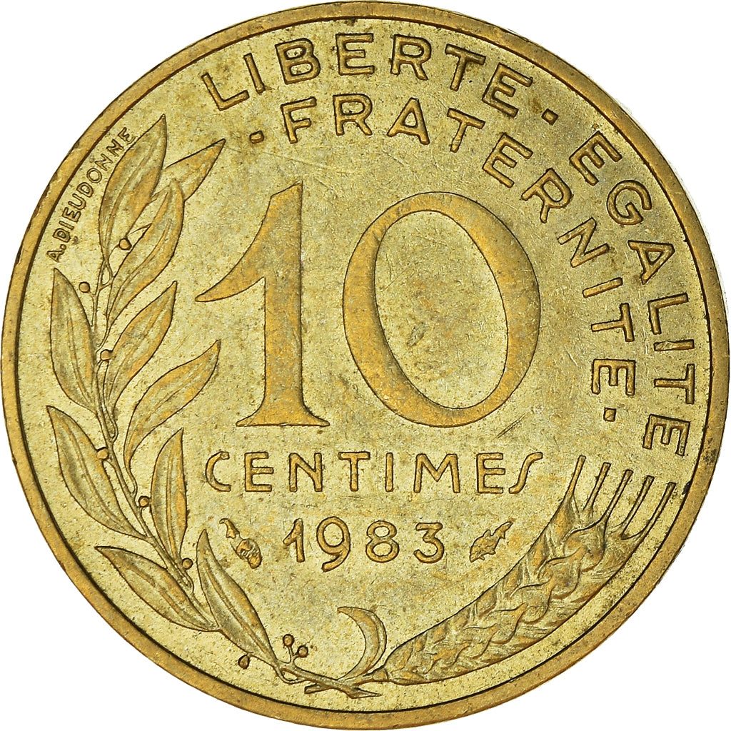 Coin, France, 10 Centimes, 1983