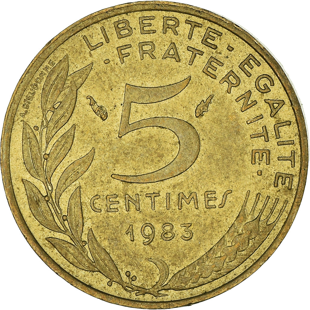 Munten, Frankrijk, 5 Centimes, 1983