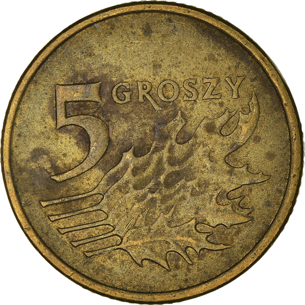 Moneta, Polonia, 5 Groszy, 2005