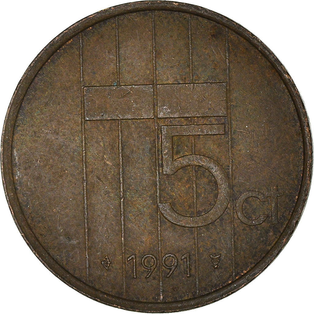 Münze, Niederlande, 5 Cents, 1991