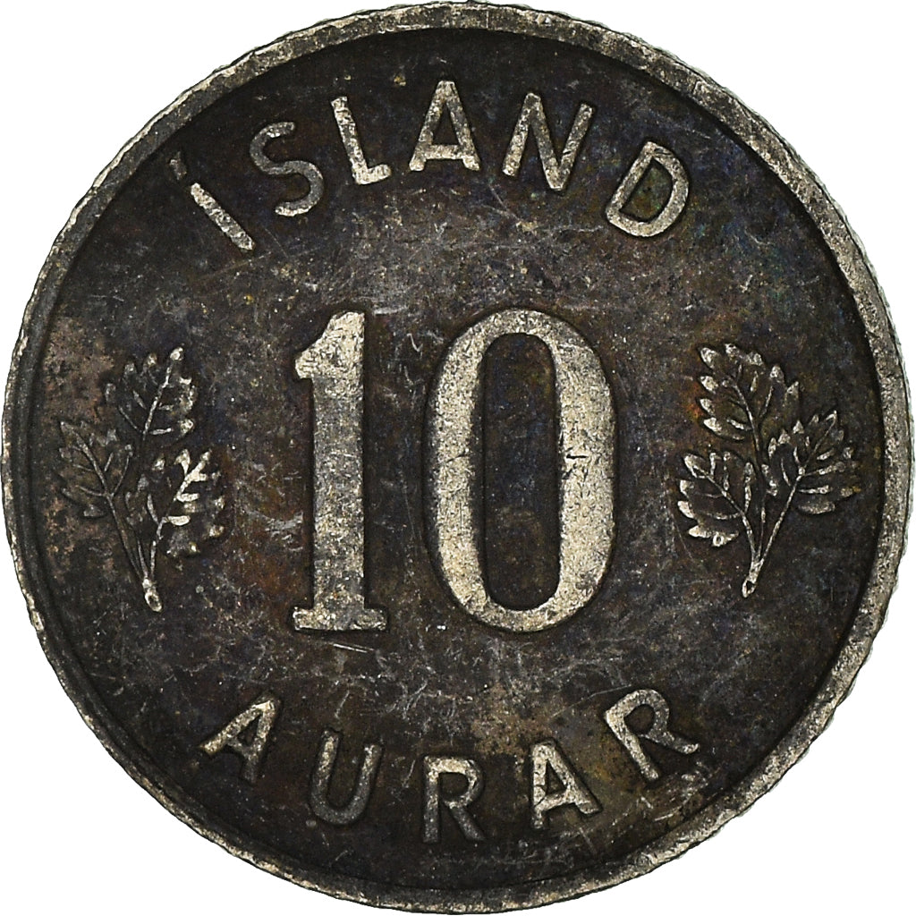Monnaie, Islande, 10 Aurar, 1966