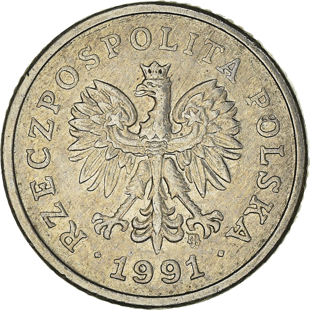 Münze, Polen, 10 Groszy, 1991