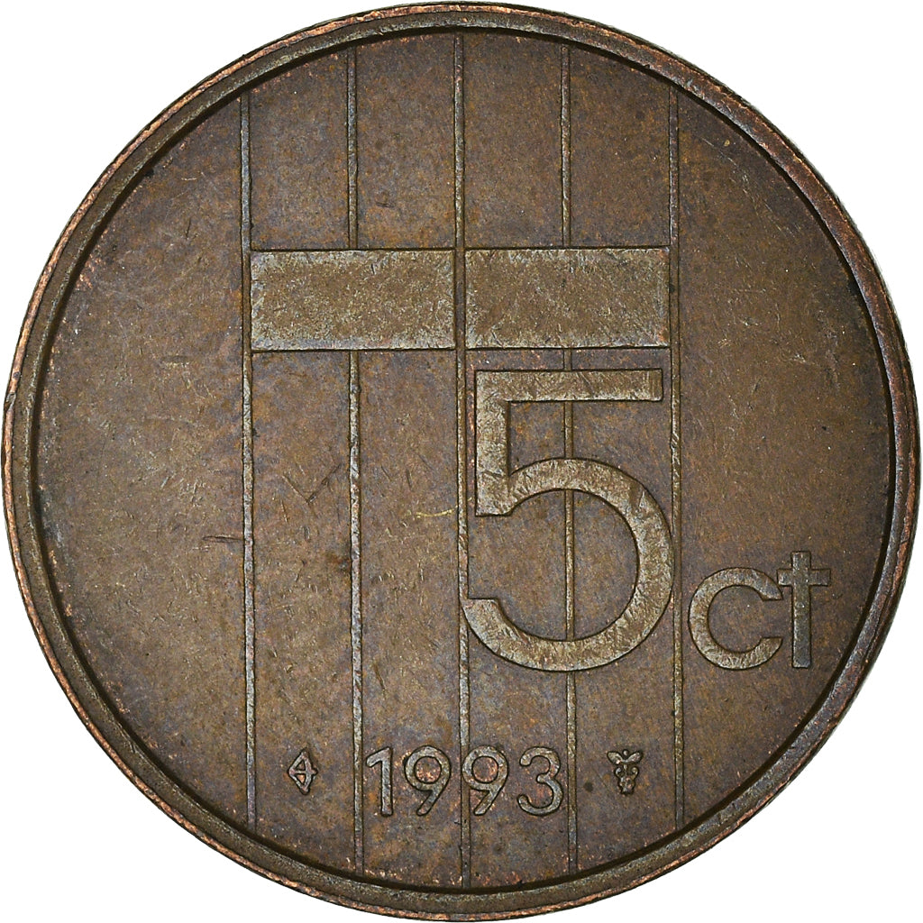 Moeda, Países Baixos, 5 Cents, 1993