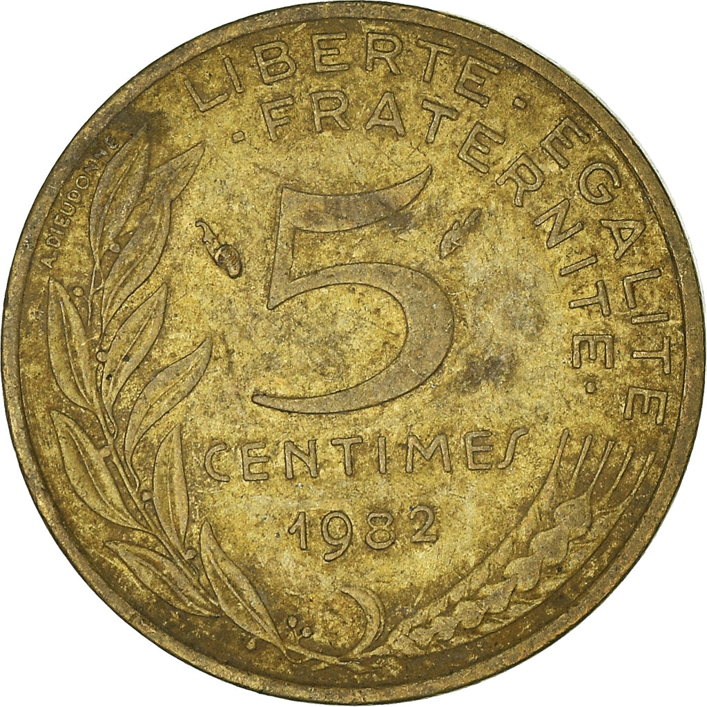 Munten, Frankrijk, 5 Centimes, 1982