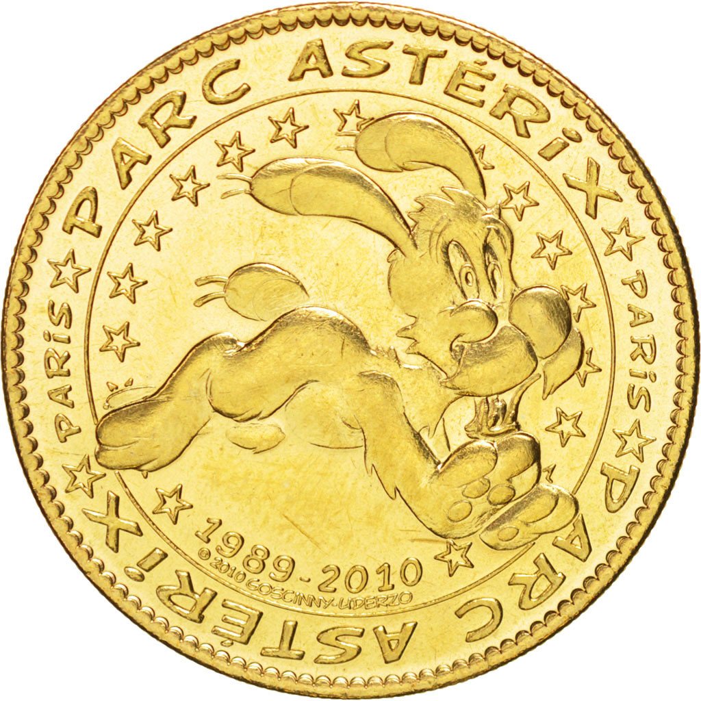 Tourist Token, Parc Astérix, Idéfix, 2010, MS(63), Arthus Bertrand