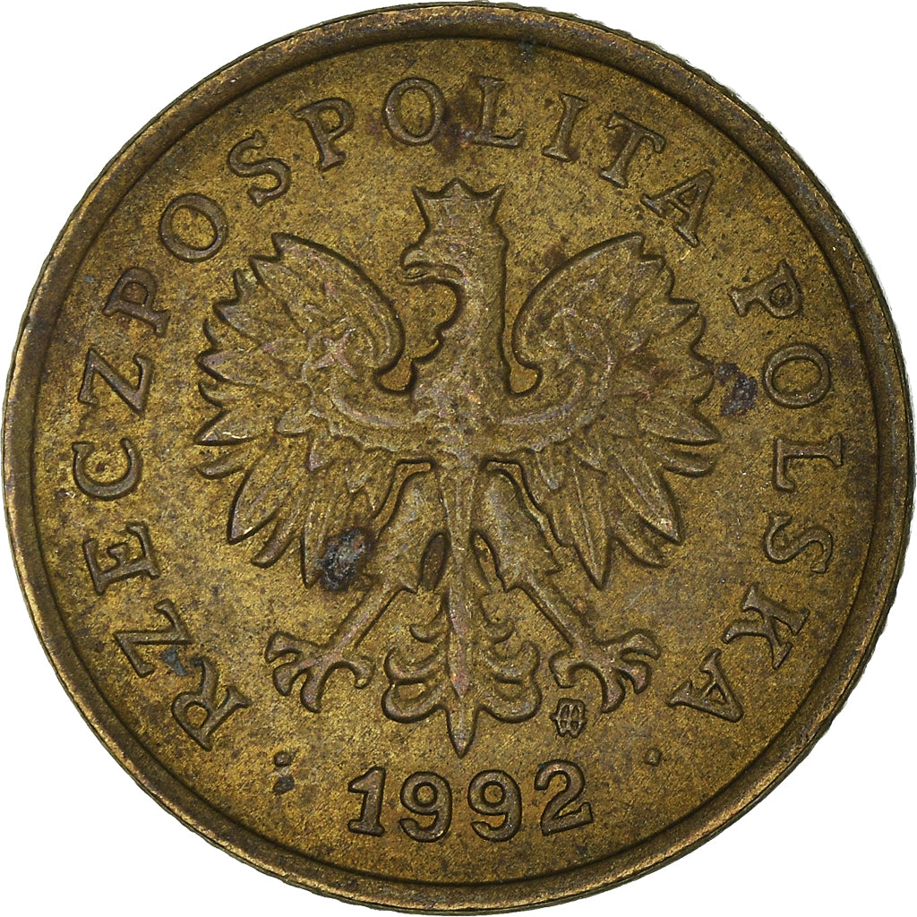 Moneta, Polonia, 5 Groszy, 1992