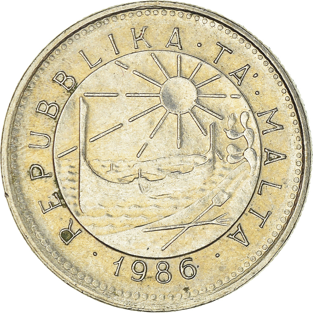 Moneta, Malta, 5 Cents, 1986