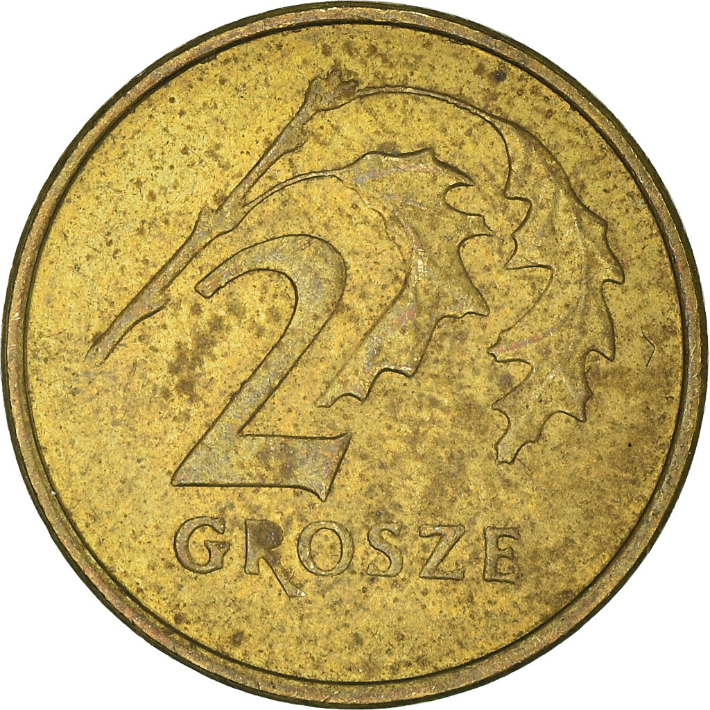 Moneta, Polonia, 2 Grosze, 1998