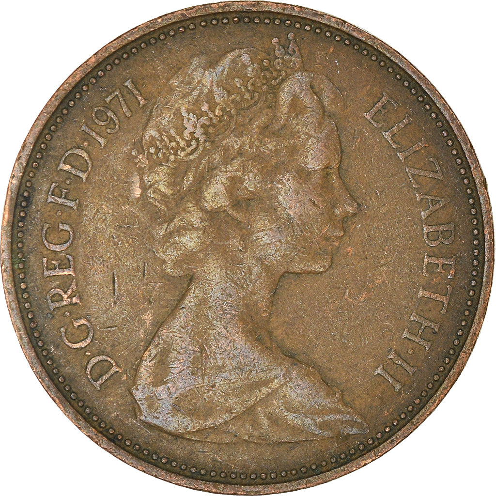 Moneta, Wielka Brytania, 2 New Pence, 1971
