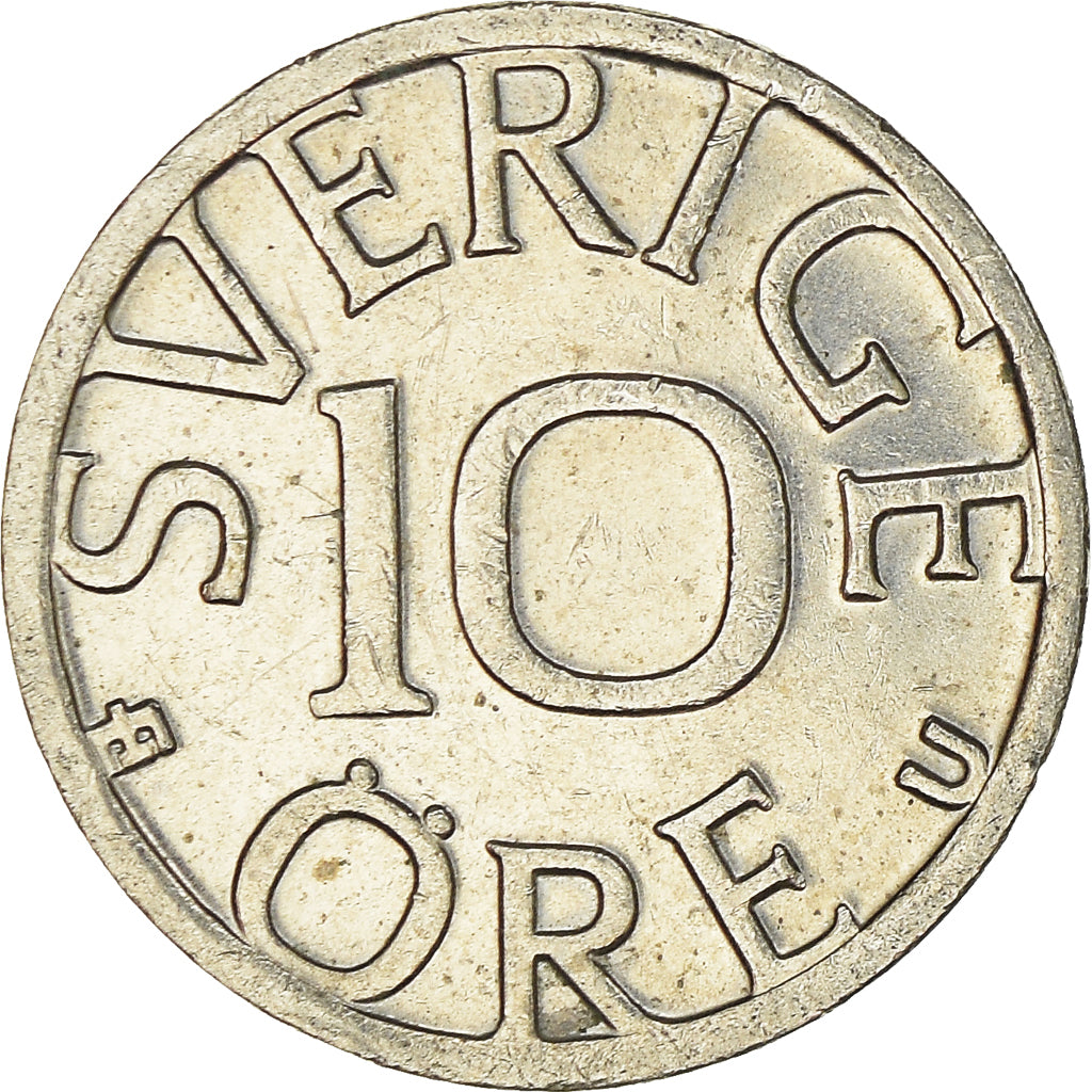 Moneta, Svezia, 10 Öre, 1977