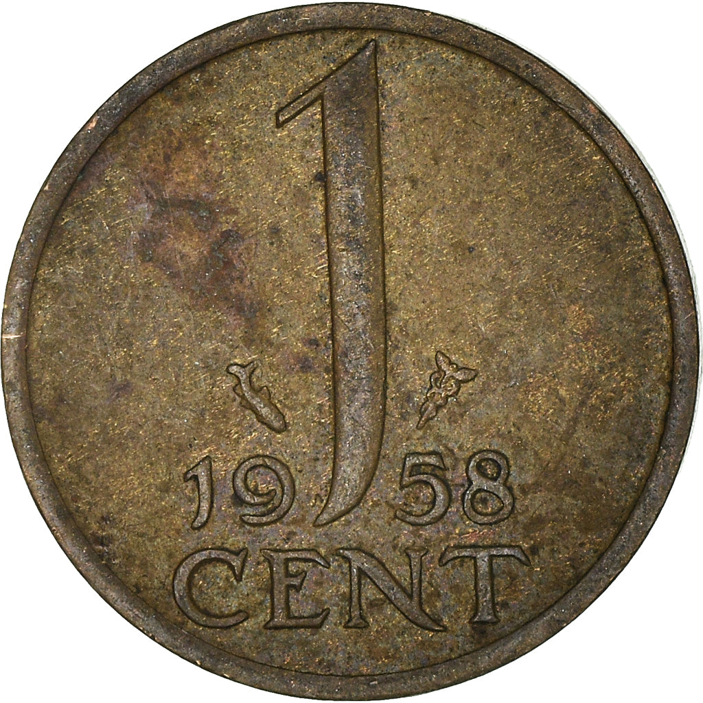 Coin, Netherlands, Cent, 1958