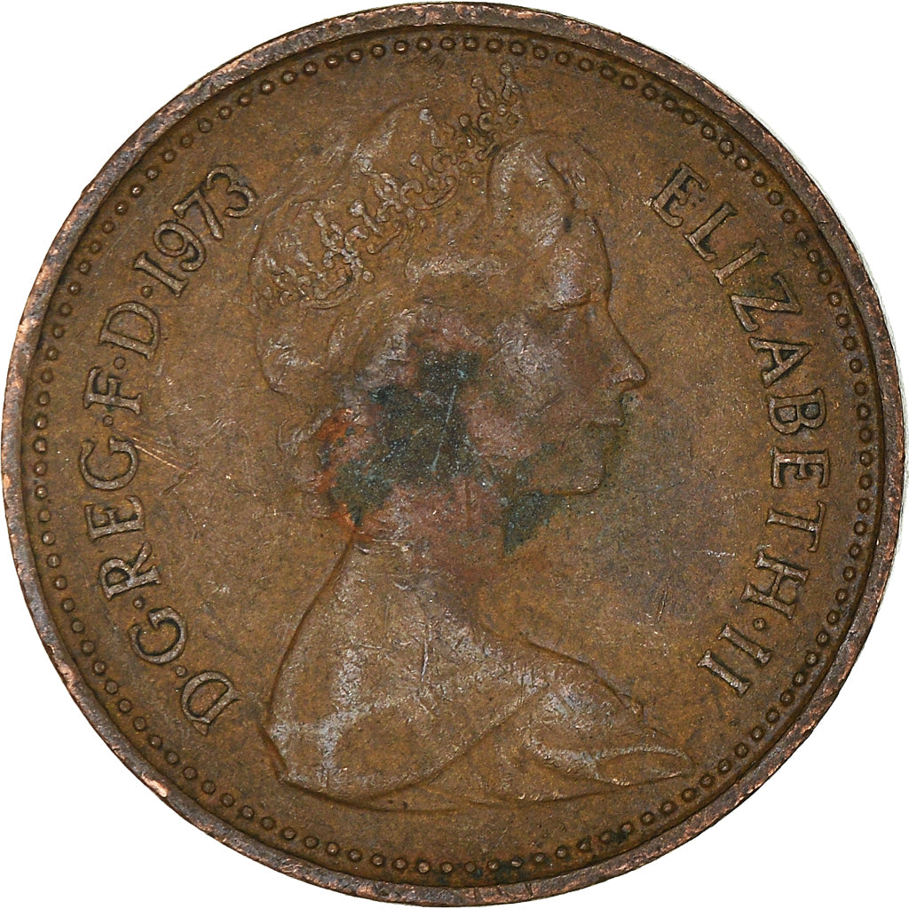 Coin, Great Britain, New Penny, 1973