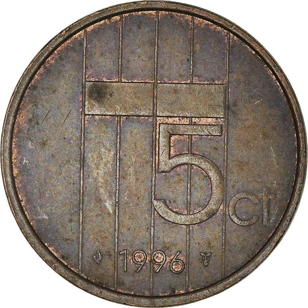 Moeda, Países Baixos, 5 Cents, 1996