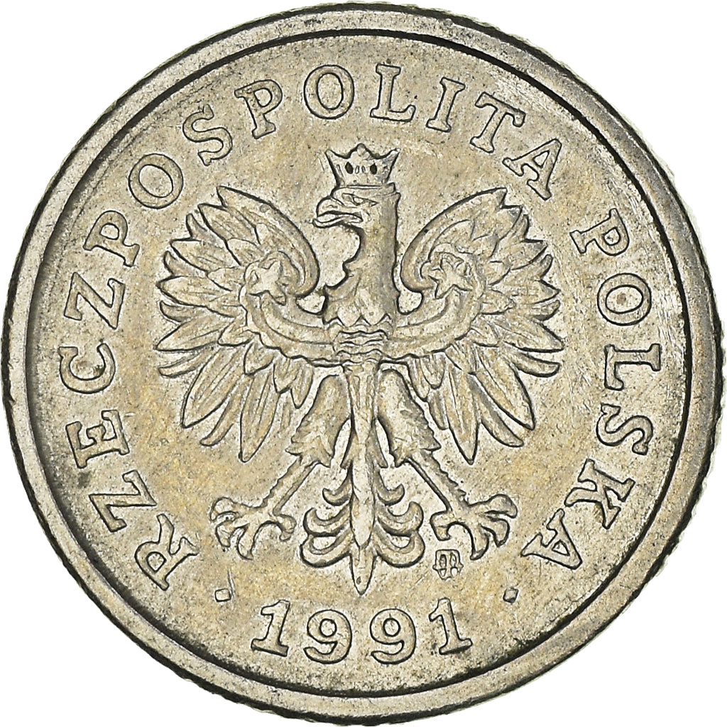 Coin, Poland, 10 Groszy, 1991