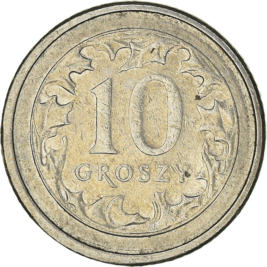Coin, Poland, 10 Groszy, 1991