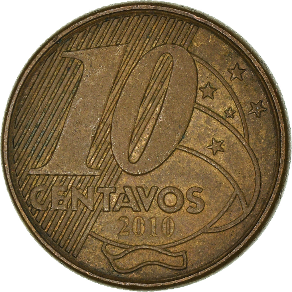 Monnaie, Brésil, 10 Centavos, 2010