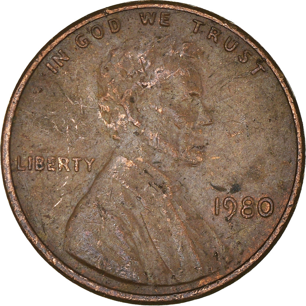 Moneda, Estados Unidos, Cent, 1980