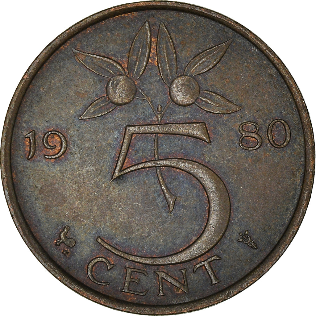 Coin, Netherlands, 5 Cents, 1980