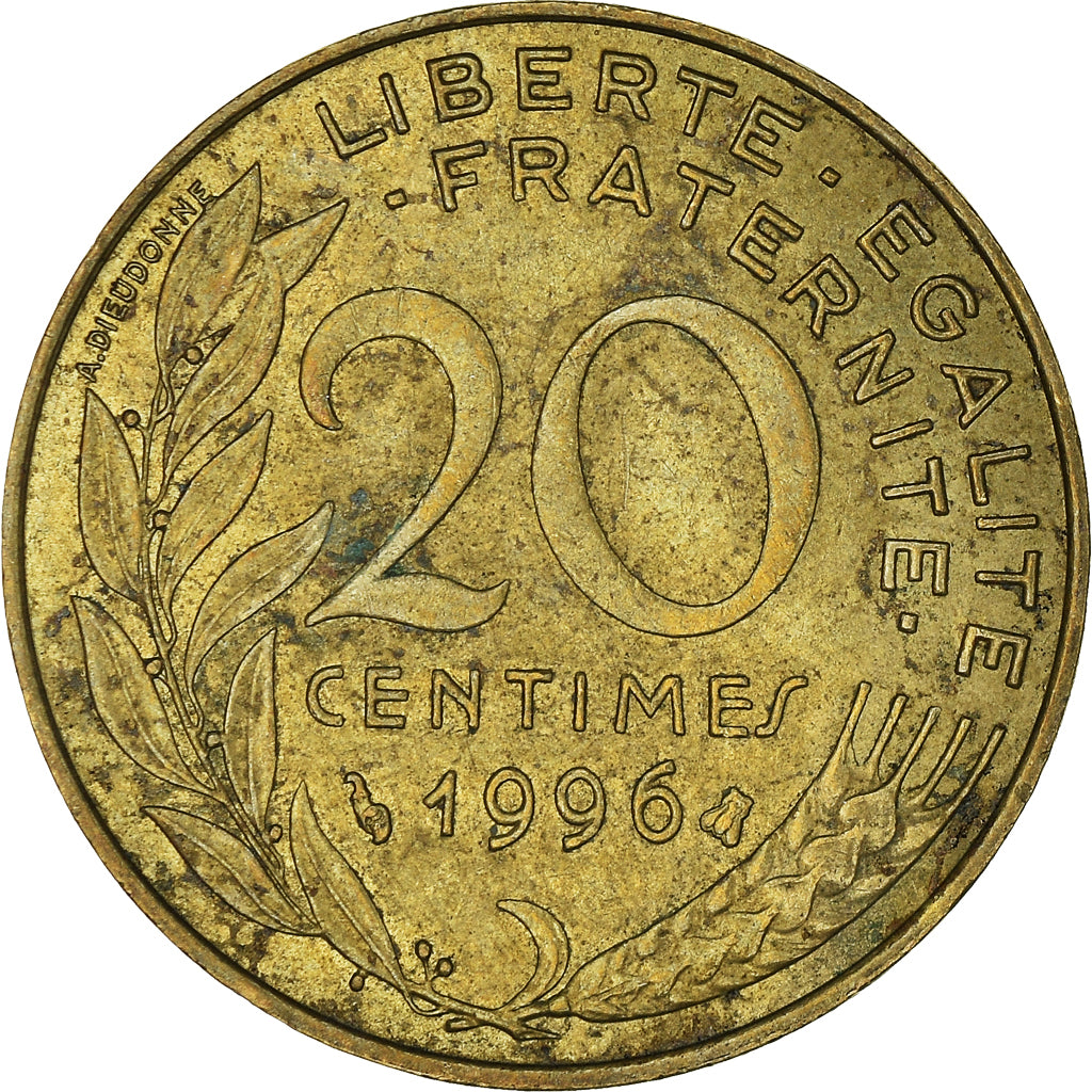 Moneta, Francia, 20 Centimes, 1996