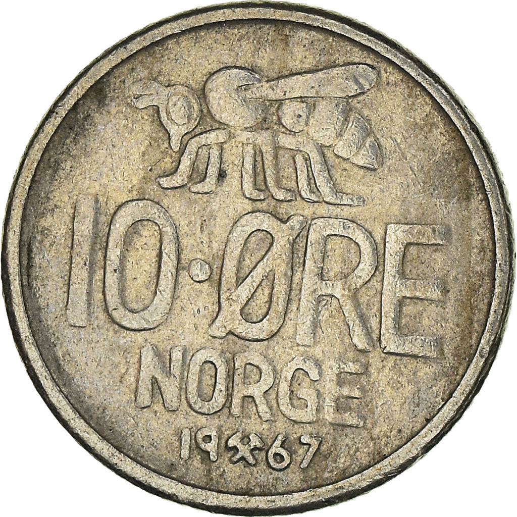Moneda, Noruega, 10 Öre, 1967