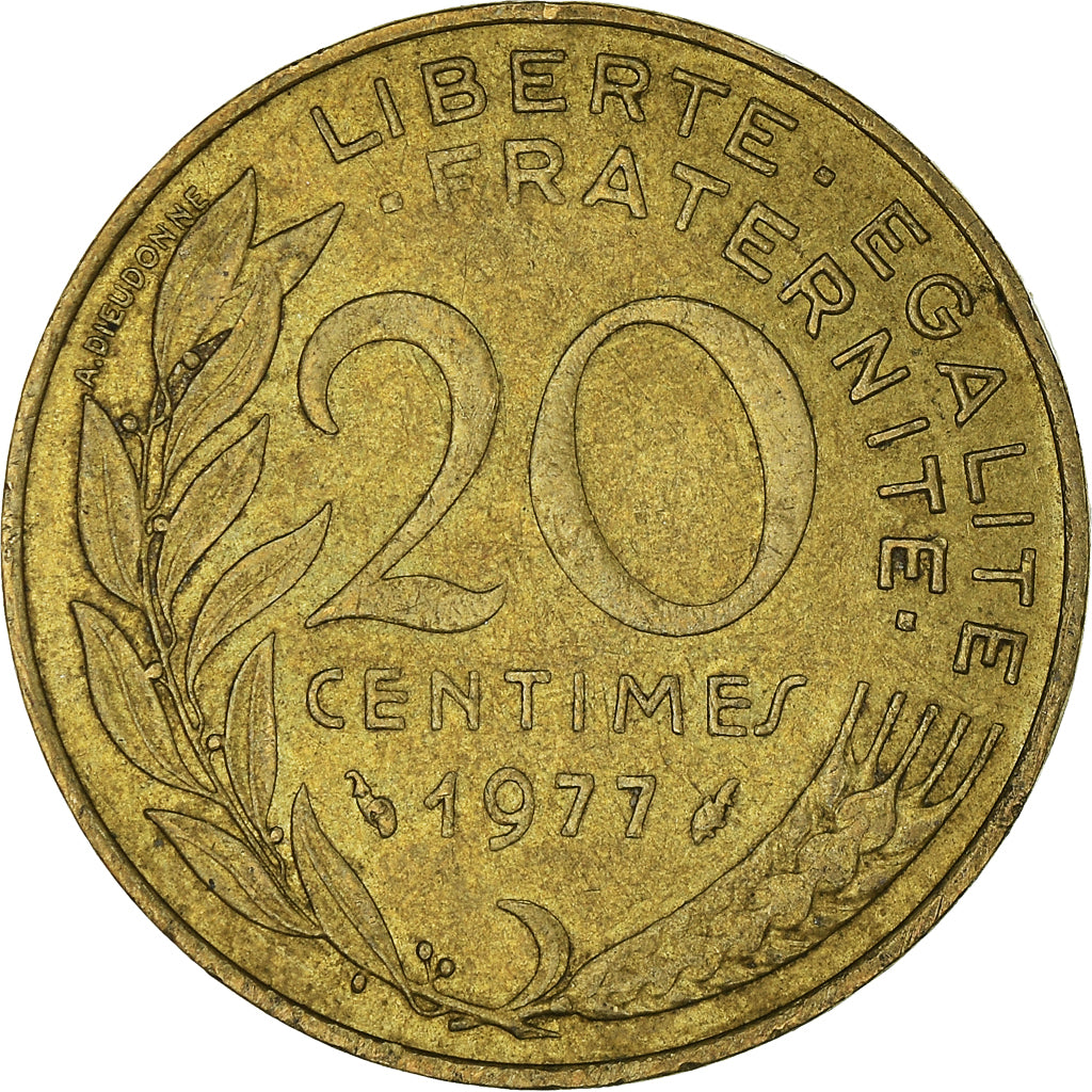 Münze, Frankreich, 20 Centimes, 1977