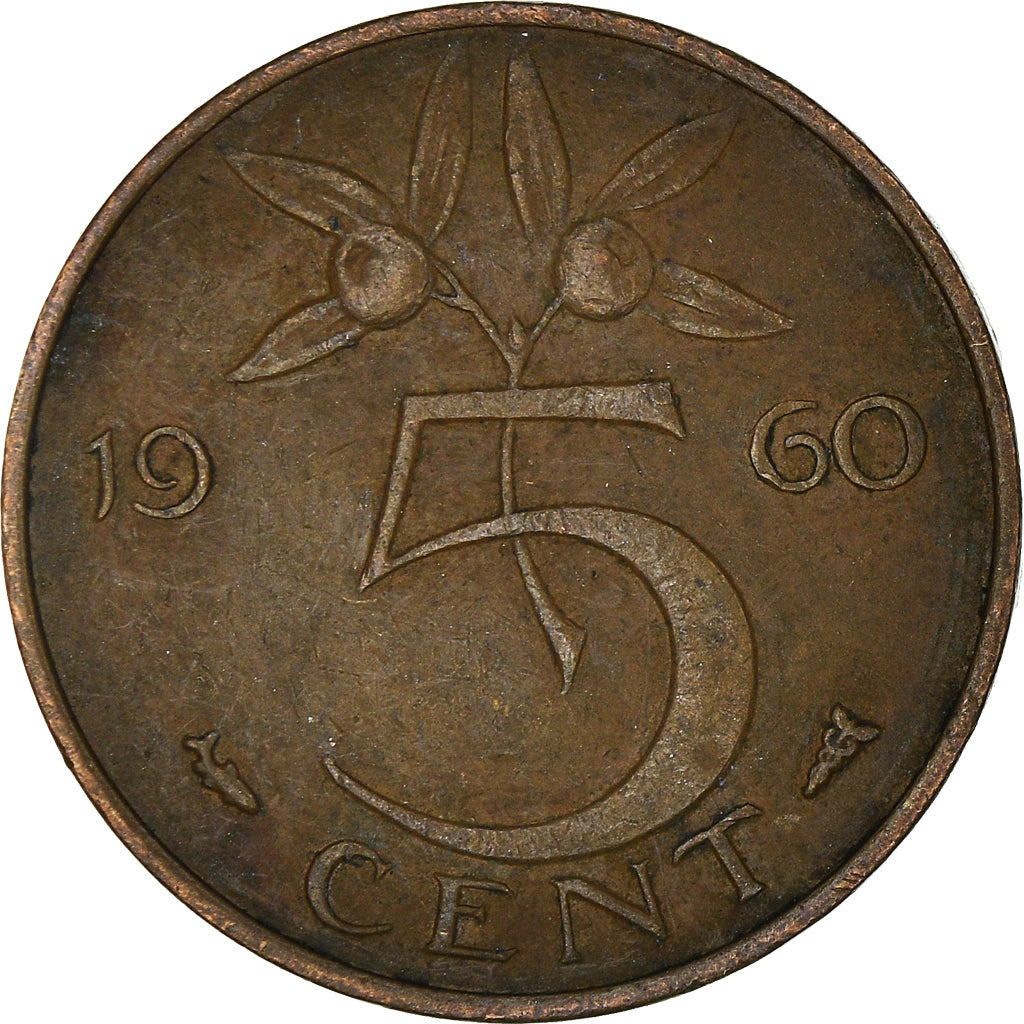 Monnaie, Pays-Bas, 5 Cents, 1960