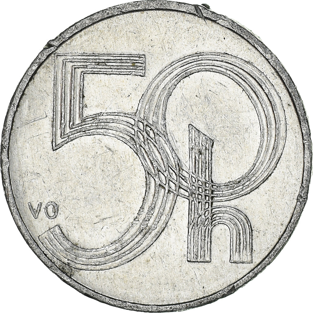 Münze, Tschechische Republik, 50 Haleru, 1999