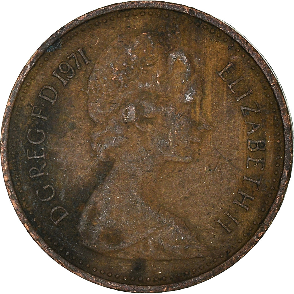 Moneta, Wielka Brytania, 1/2 New Penny, 1971