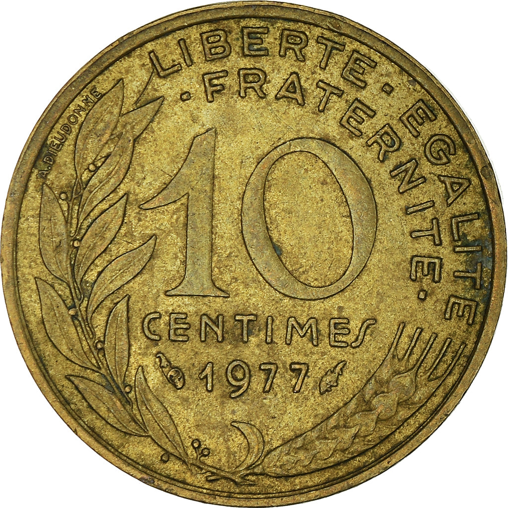 Coin, France, 10 Centimes, 1977