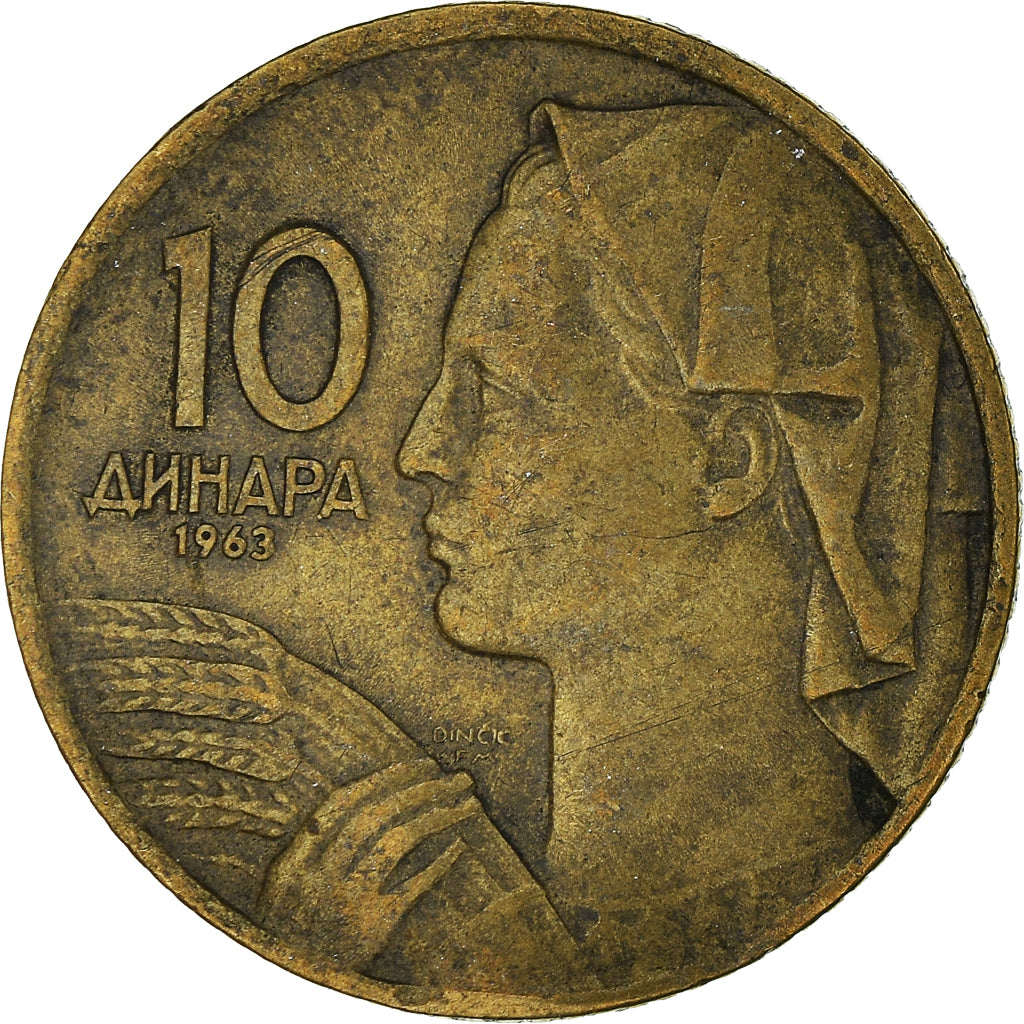 Münze, Jugoslawien, 10 Dinara, 1963